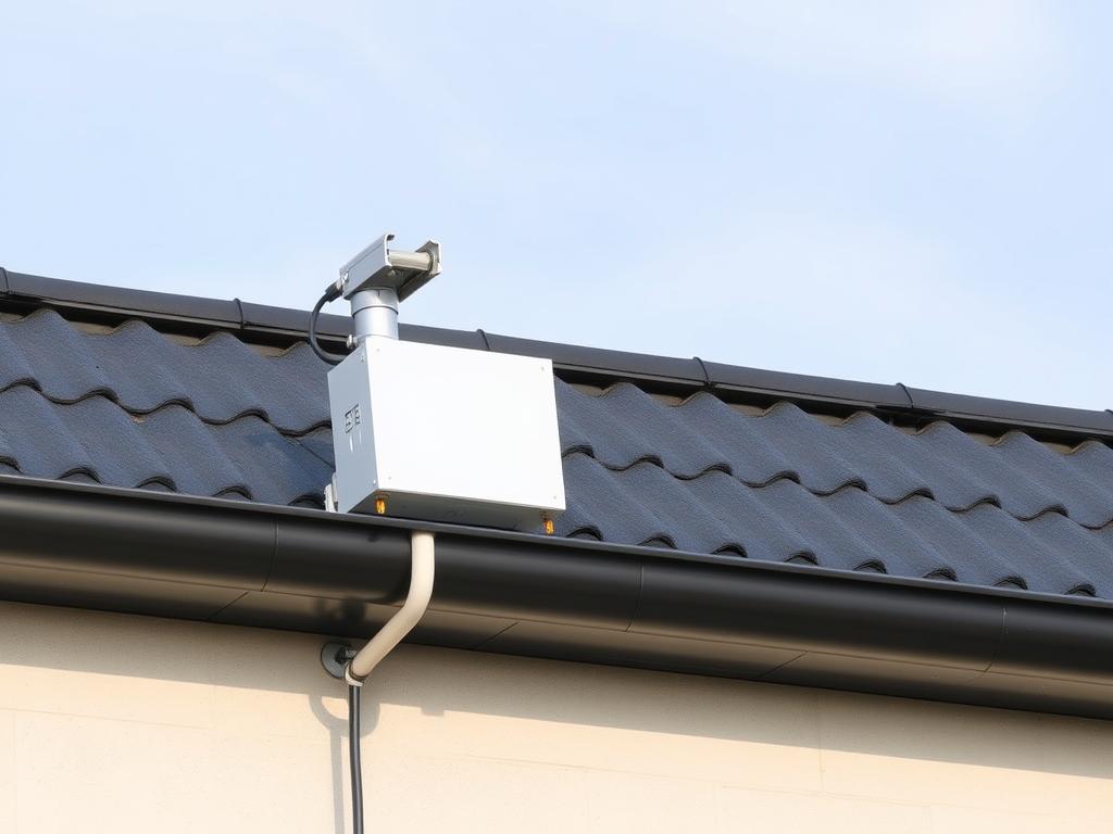 Aktywna instalacja odgromowa z głowicą ESE na dachu budynku, cennik 2025
