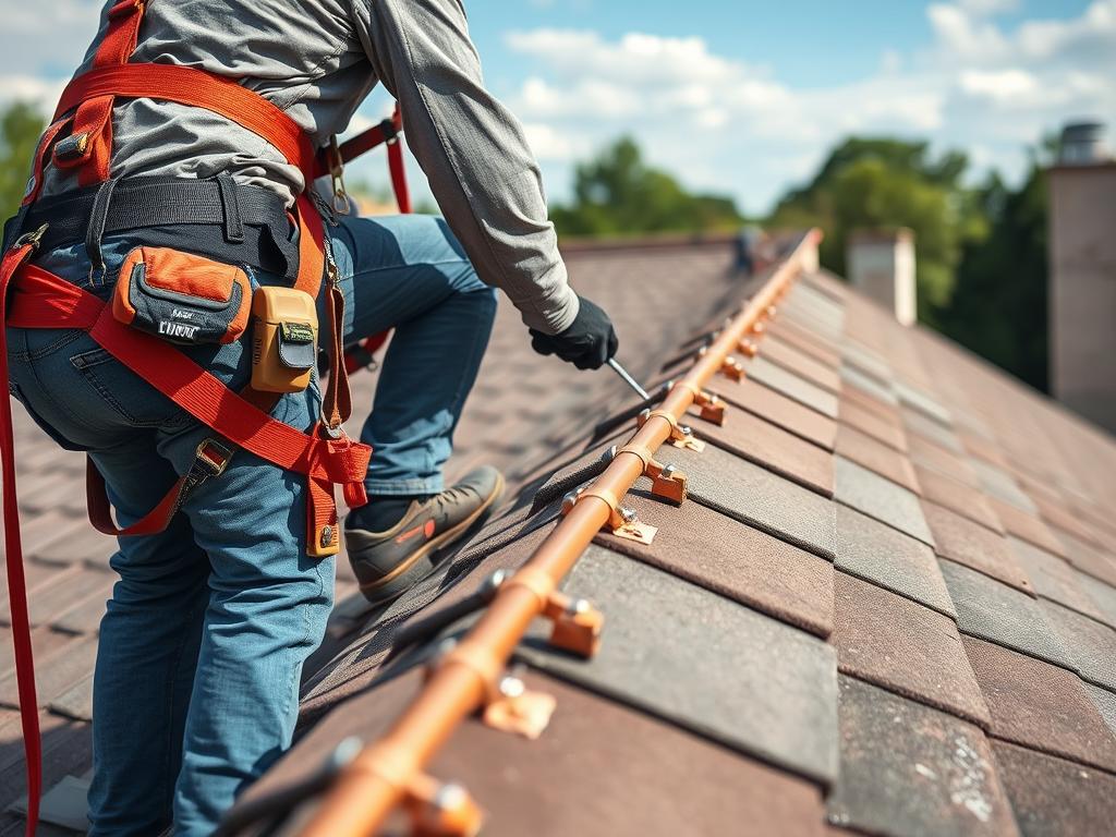 Montaż instalacji odgromowej przez profesjonalnego instalatora na dachu, cennik 2025