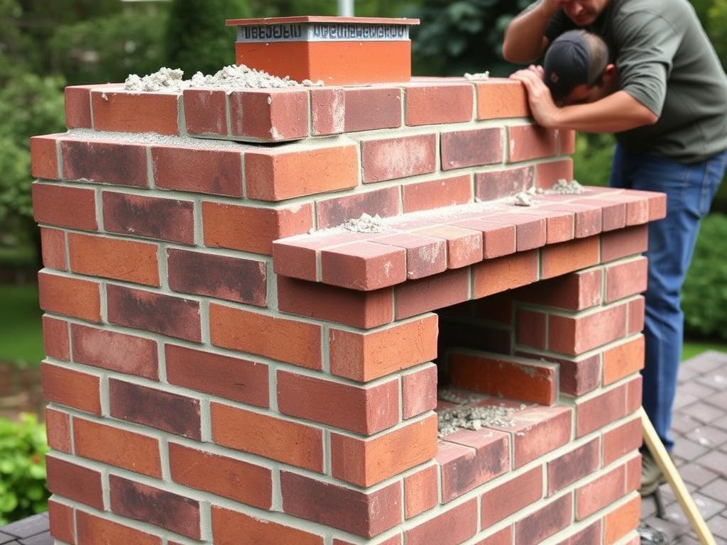 Prawidłowo wymurowany komin z cegły - poradnik kominowy