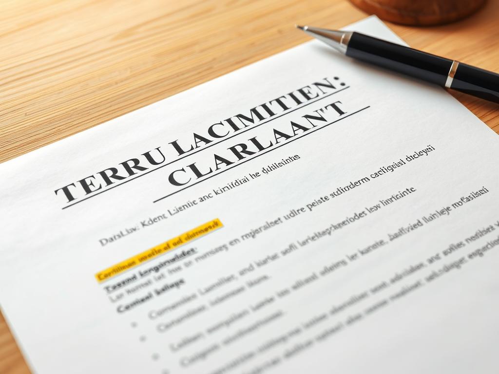 Dokument wypowiedzenia umowy zlecenia z zaznaczonymi kluczowymi elementami