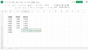 Interfejs Excela z zaznaczoną funkcją DATEDIF do obliczania stażu pracy