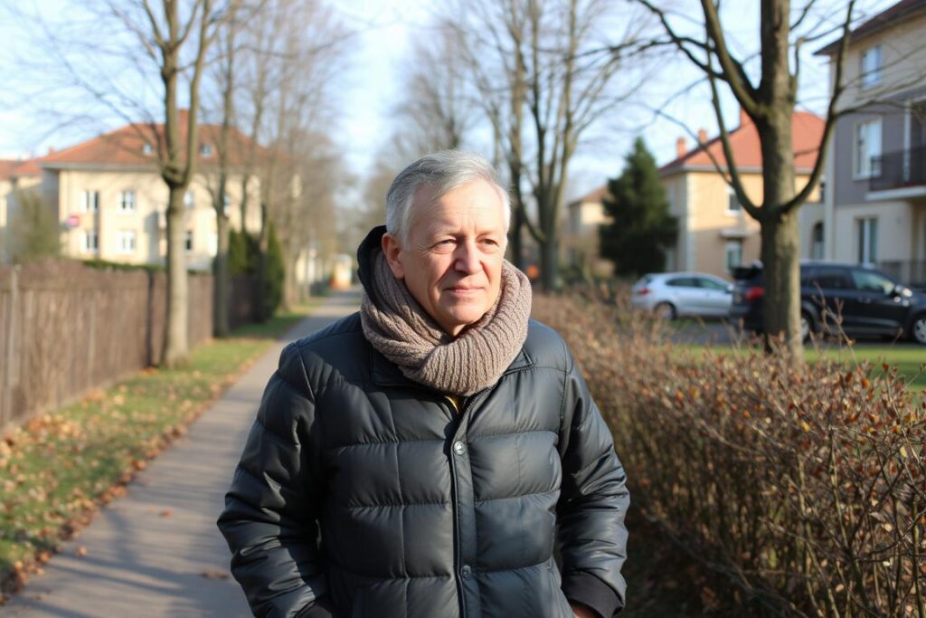 Osoba na zwolnieniu lekarskim wychodząca na krótki spacer