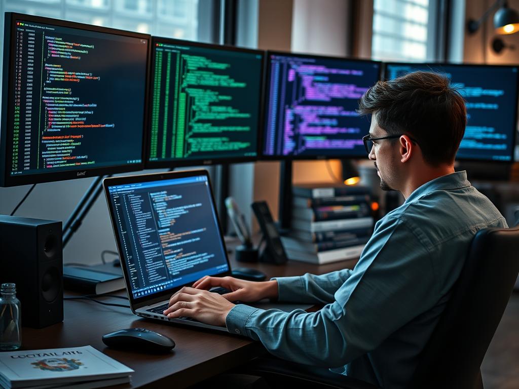Osoba programująca jako hobby do CV