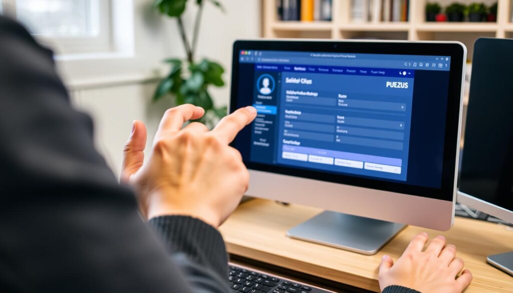 Osoba sprawdzająca swoje elektroniczne zwolnienie lekarskie na platformie PUE ZUS