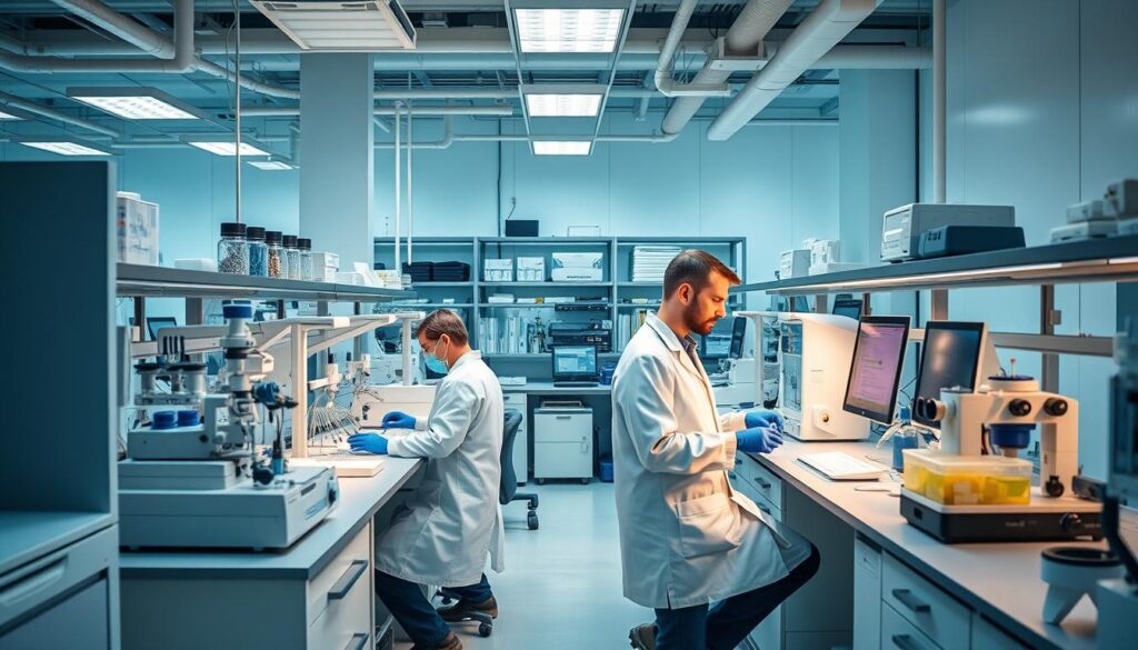 Nowoczesne laboratorium biotechnologiczne w Niemczech, ile zarabia biotechnolog w niemczech