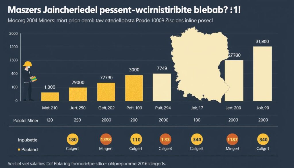 Porównanie mediany zarobków górników z innymi branżami w Polsce