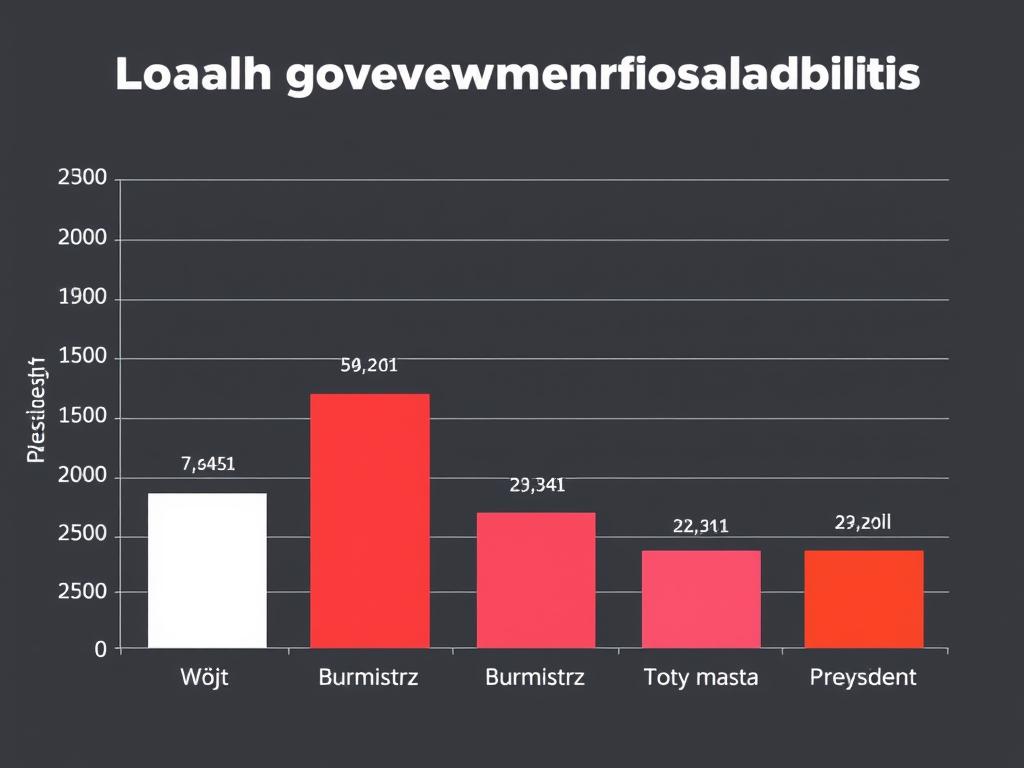 Porównanie zarobków wójta, burmistrza i prezydenta miasta - wykres słupkowy pokazujący różnice w wynagrodzeniach